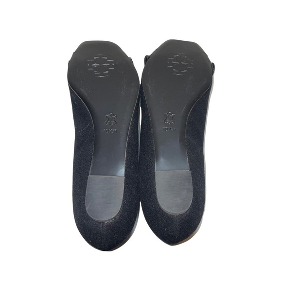 NWT Tory Burch Black Wool Pomp's Woman Shoes Size 10.5 - Picture 8 of 9